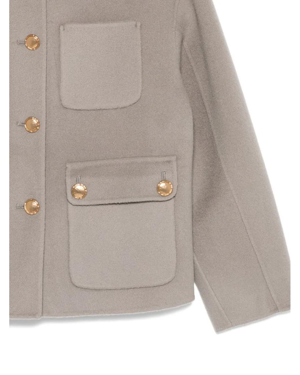 Liska Gray Jack Front-Button Jacket