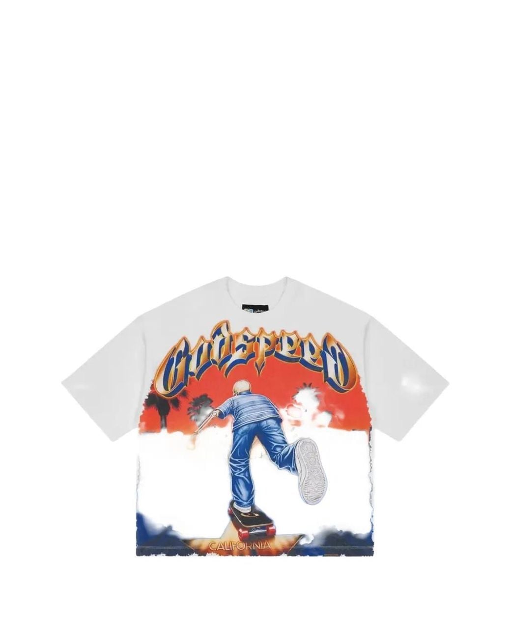 Godspeed White Ny Kick Push Graphic-Print T-Shirt for men