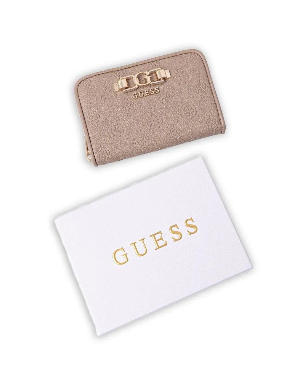 Guess Natural Anise Logo-Embossed Wallet