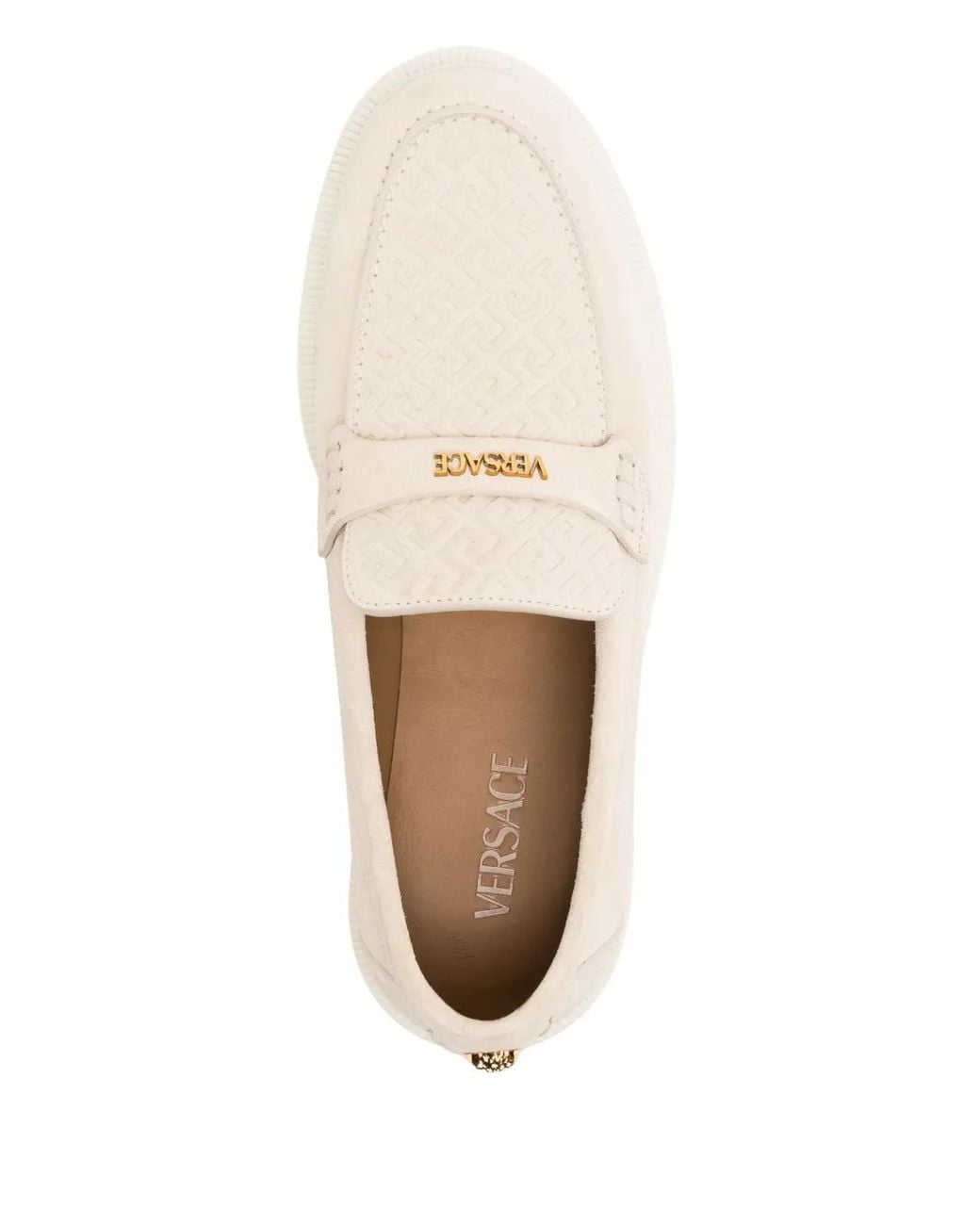 Versace Natural Suede Loafers for men