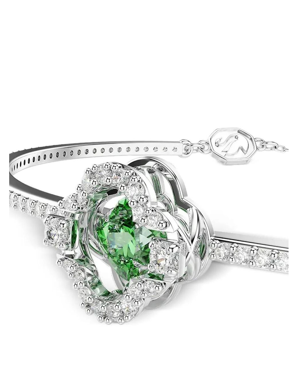Swarovski White Una Angelica Crystal-Embellished Floral-Motif Bracelets