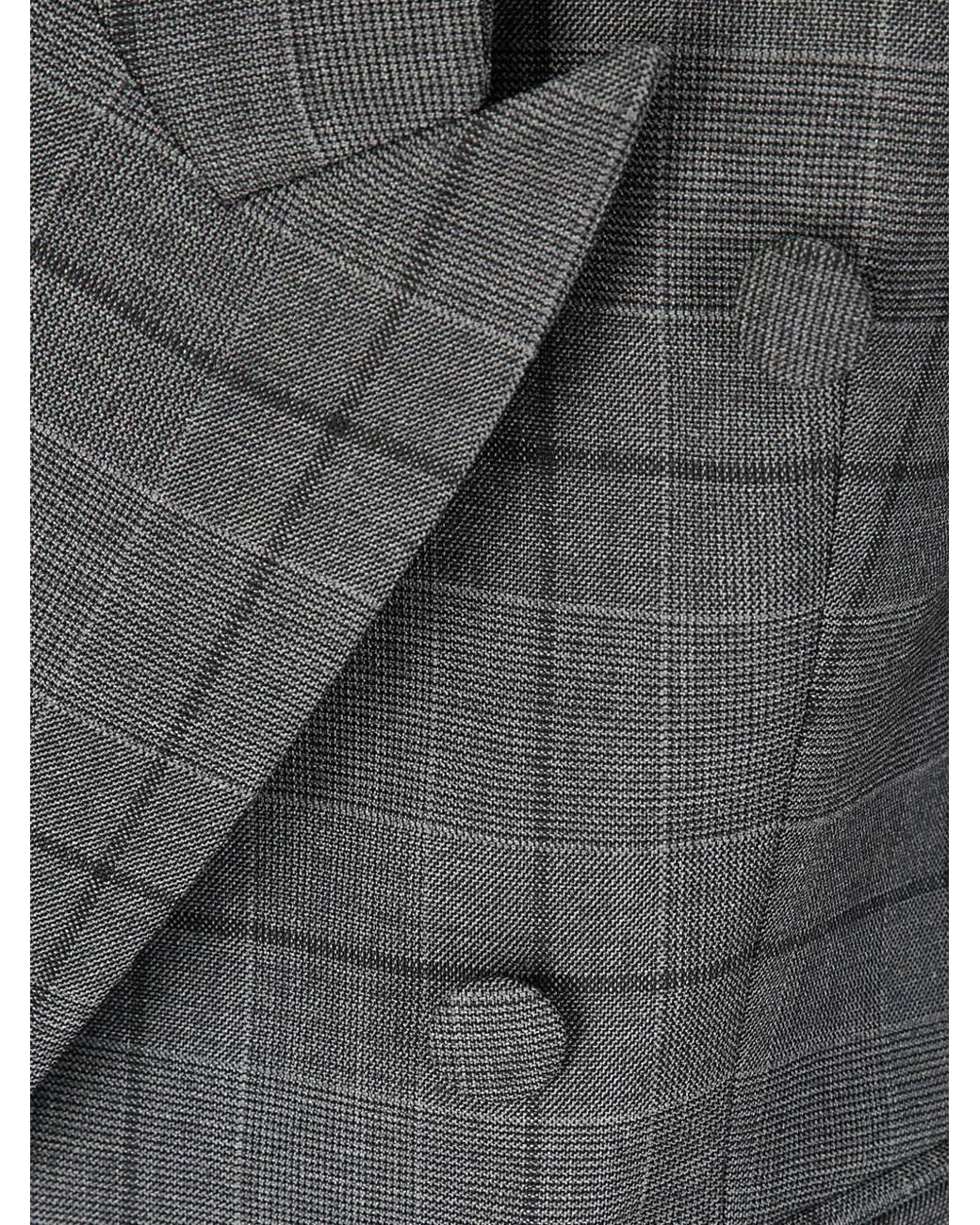 Coperni Black Plaid-Check Pattern Blazer