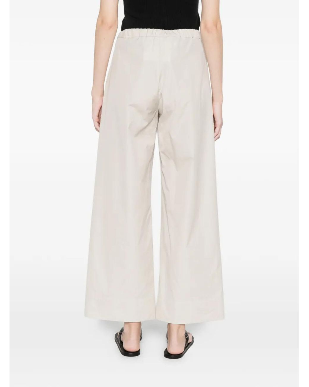 Max Mara White Cotton Pants