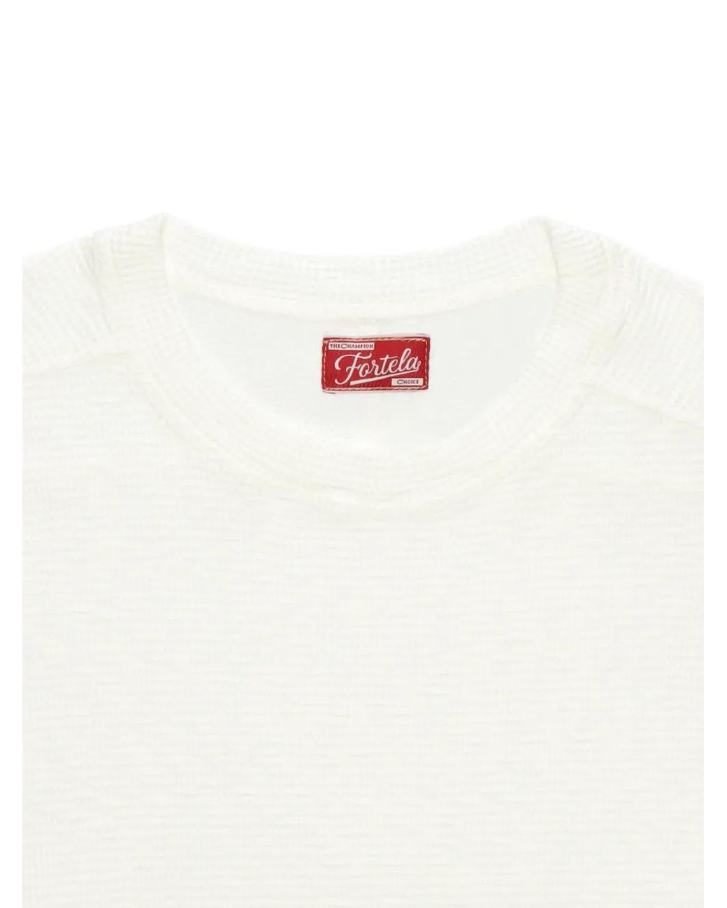 Fortela White Crew-Neck Sweater for men