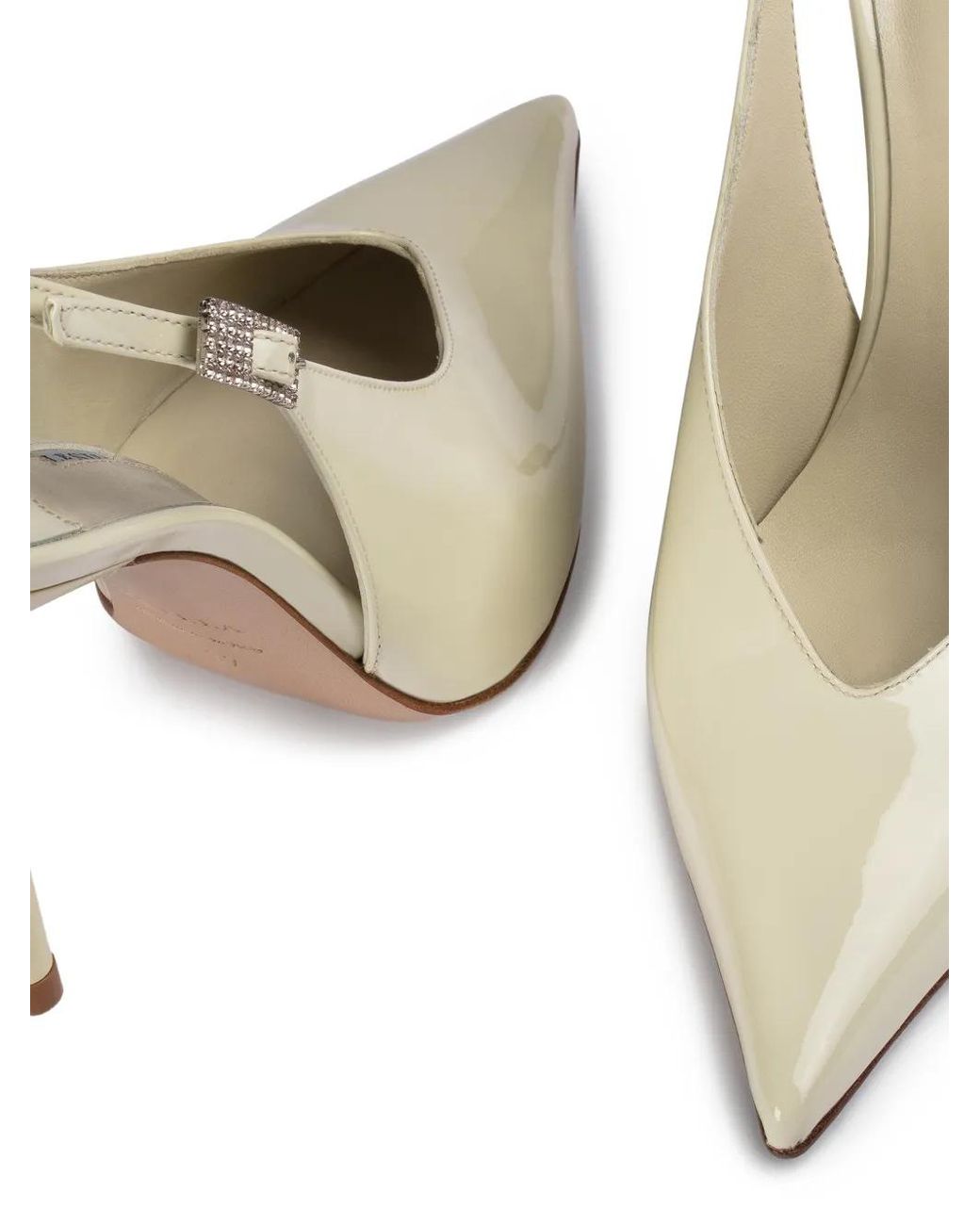 Le Silla White Clivage Slingback Pumps