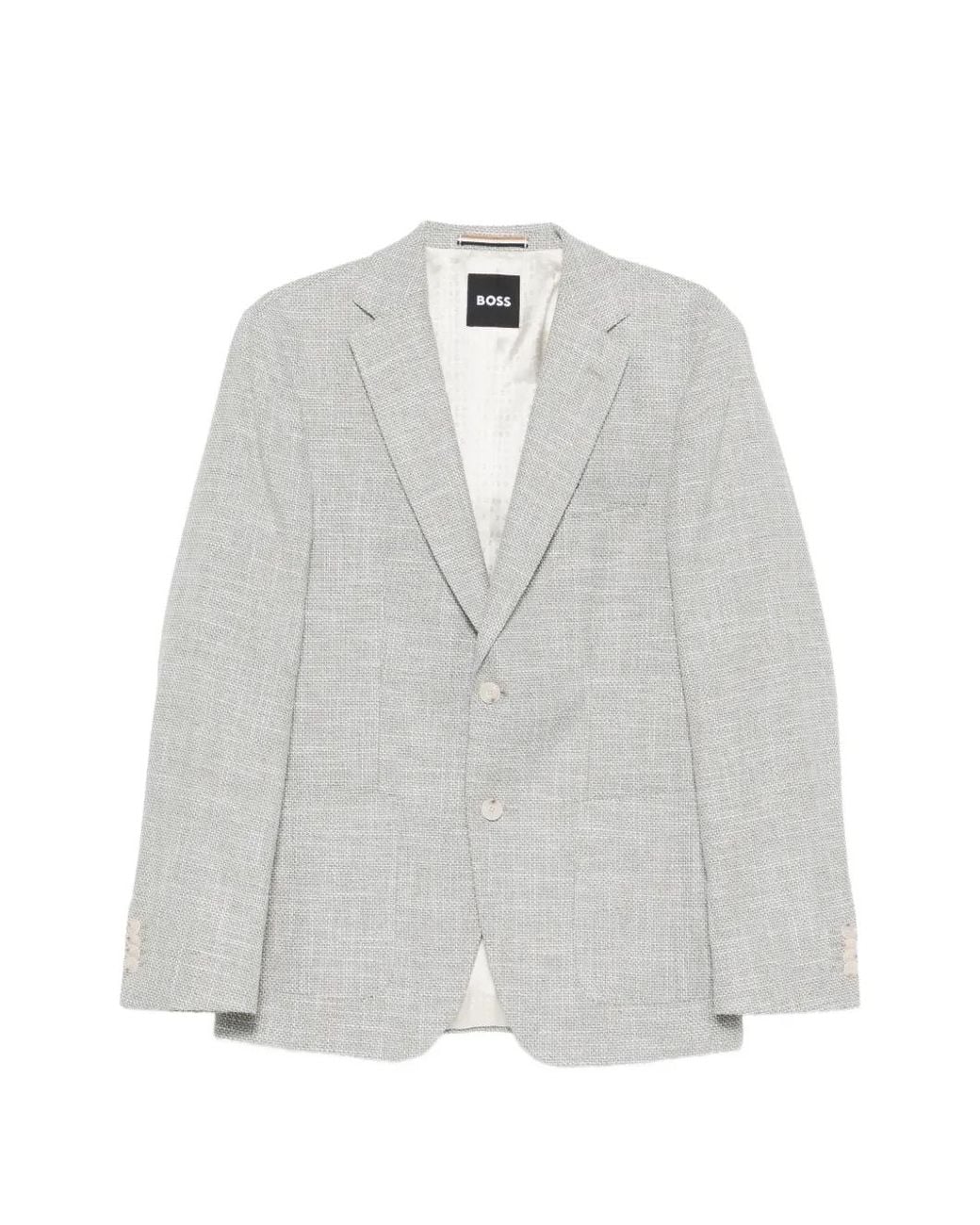 Boss White Patterned Jacket for men