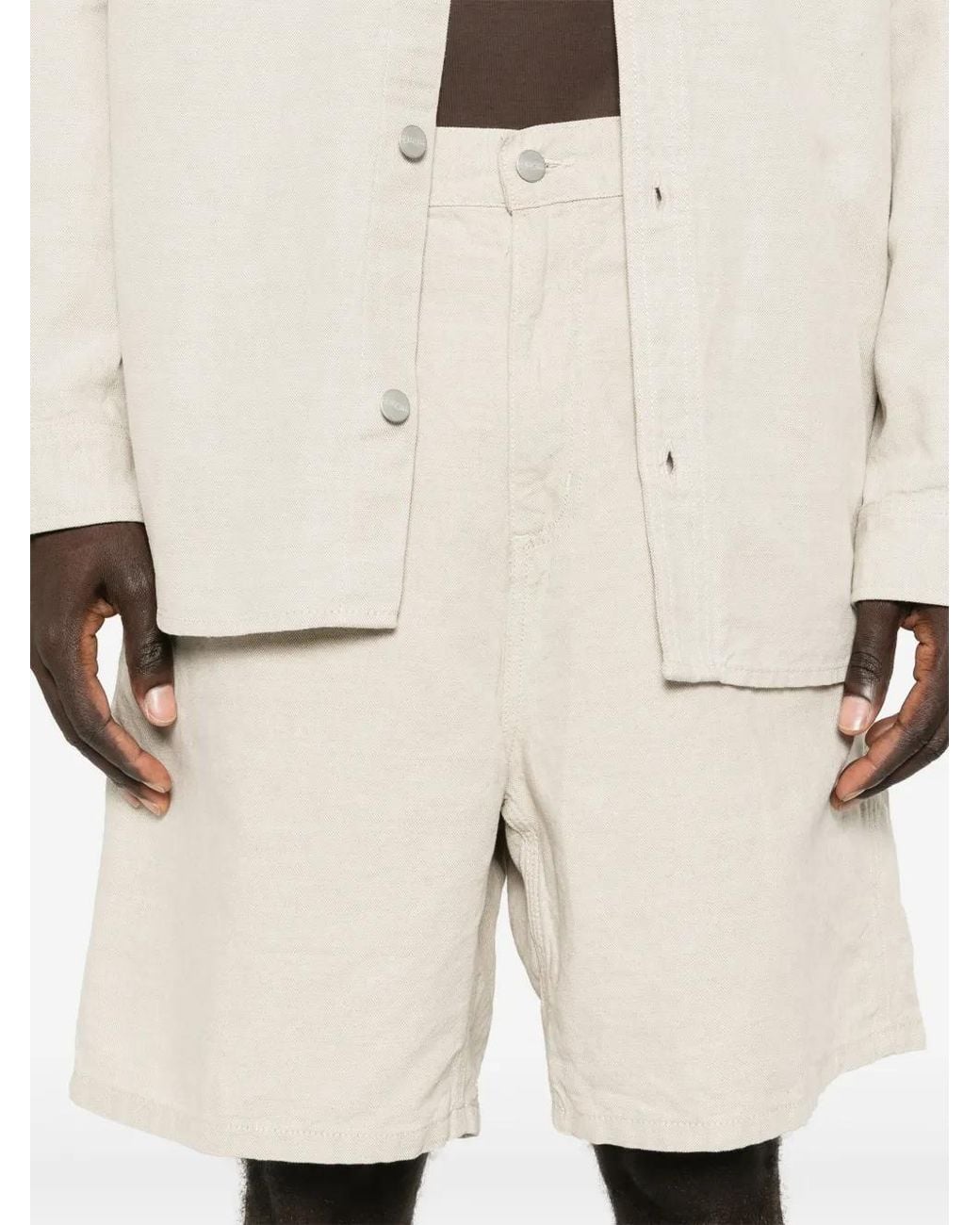 Carhartt White Walter Single Knee Bermuda Shorts for men