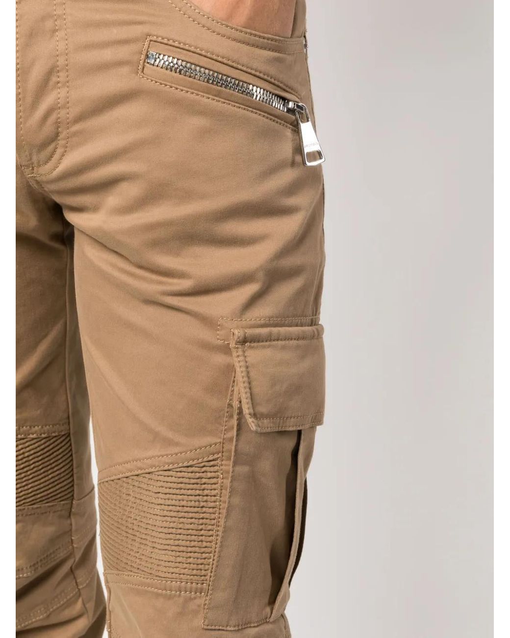 Slim-Fit Trousers Balmain pour homme en coloris Natural