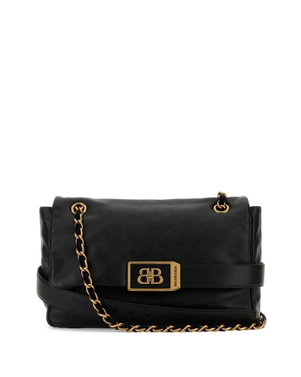 Balenciaga Black Modu Fthep Medium Handbag With Chain Strap
