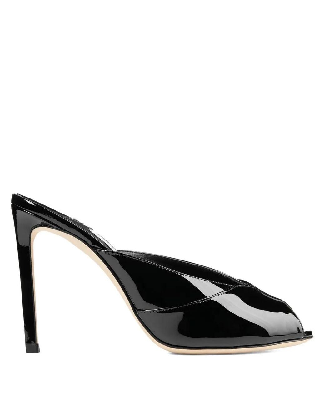 Jimmy Choo Black Brigitte Mule 100 Peep-Toe Mules