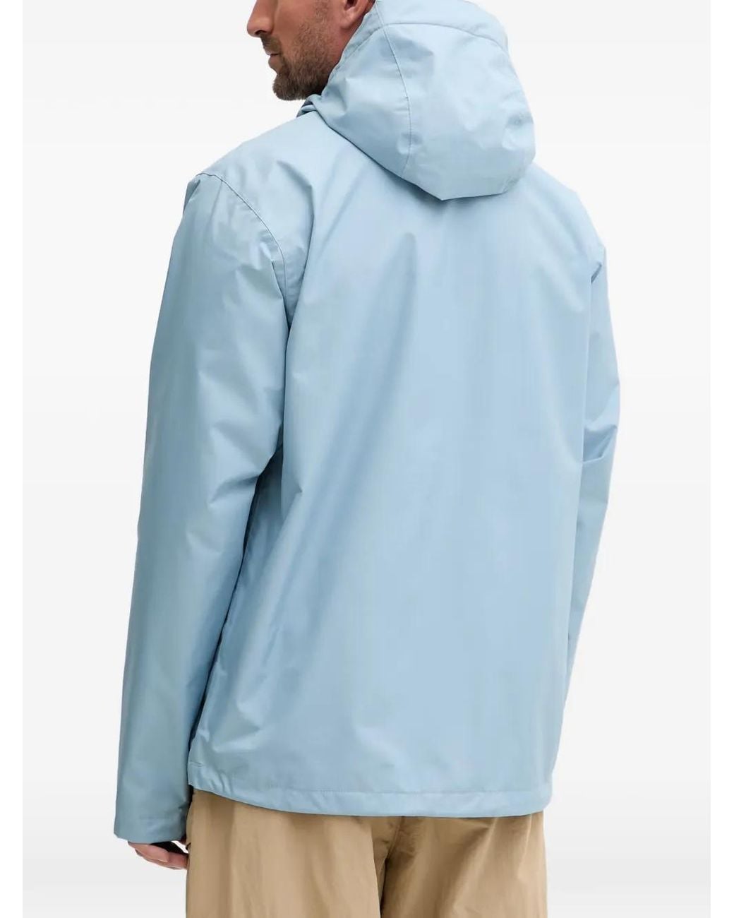 Helly Hansen Blue Logo-Print Hooded Jacket for men