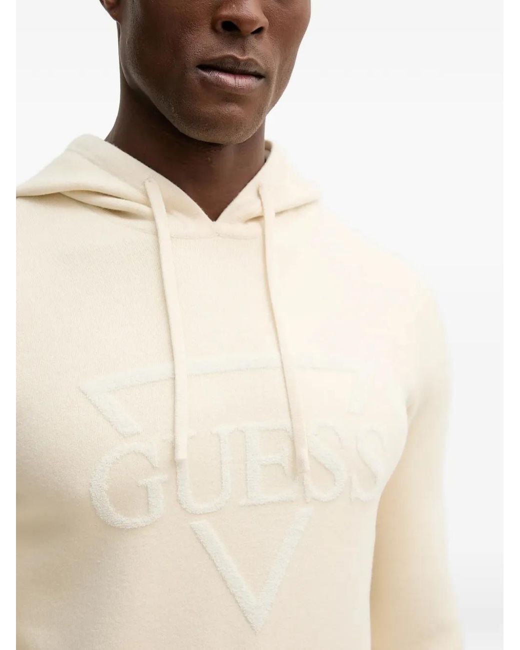 Guess Natural Logo-Lettering Hoodie for men