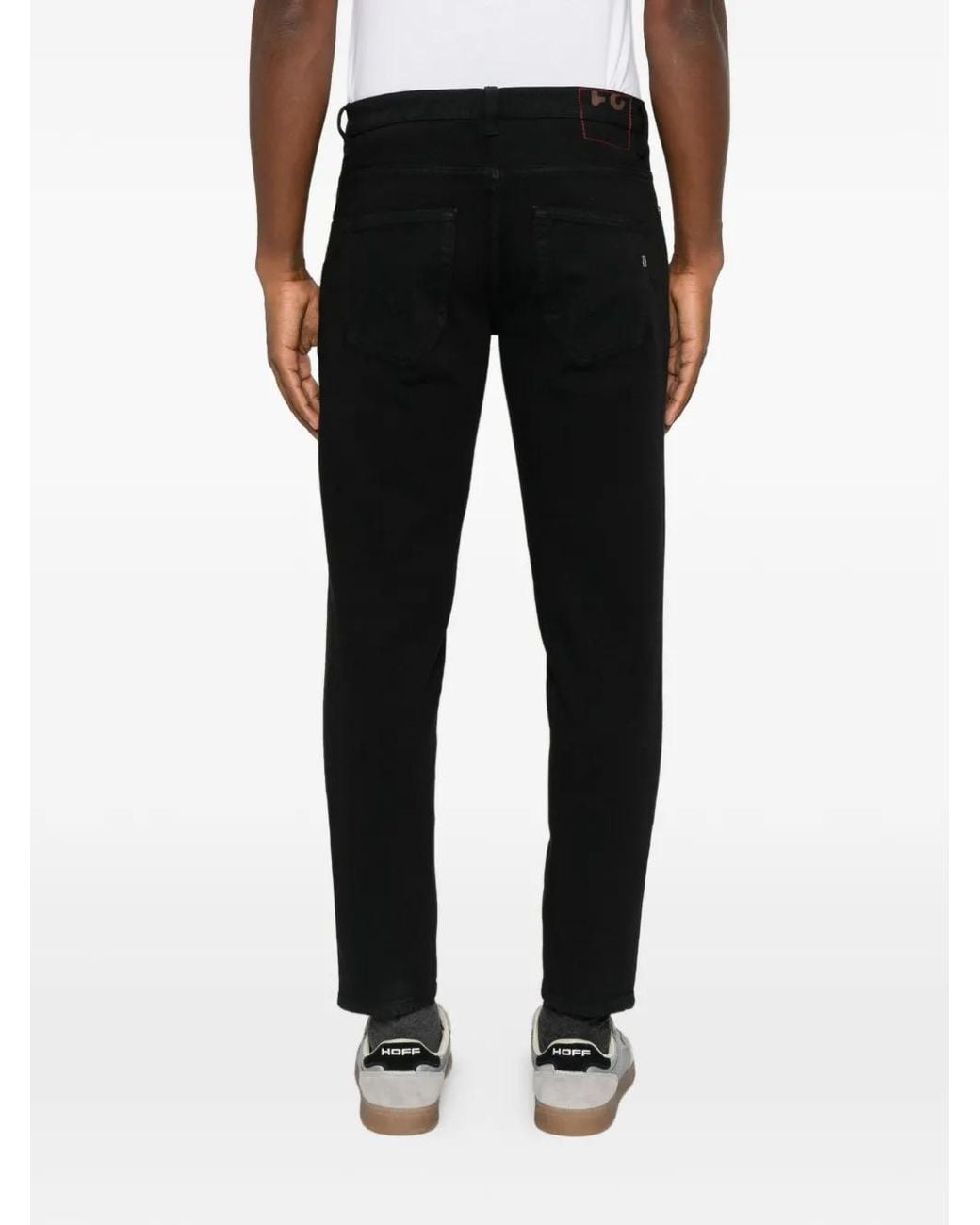 Dondup Black Brighton Straight-Leg Jeans for men