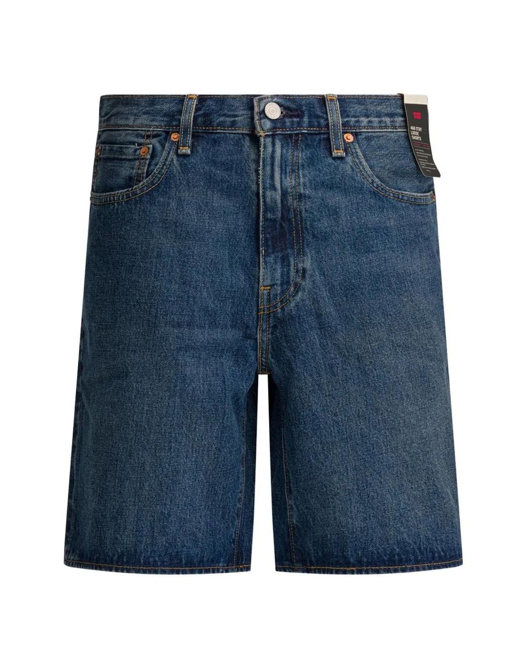 Levi's Blue 468 Stay Loose Denim Cotton Shorts for men