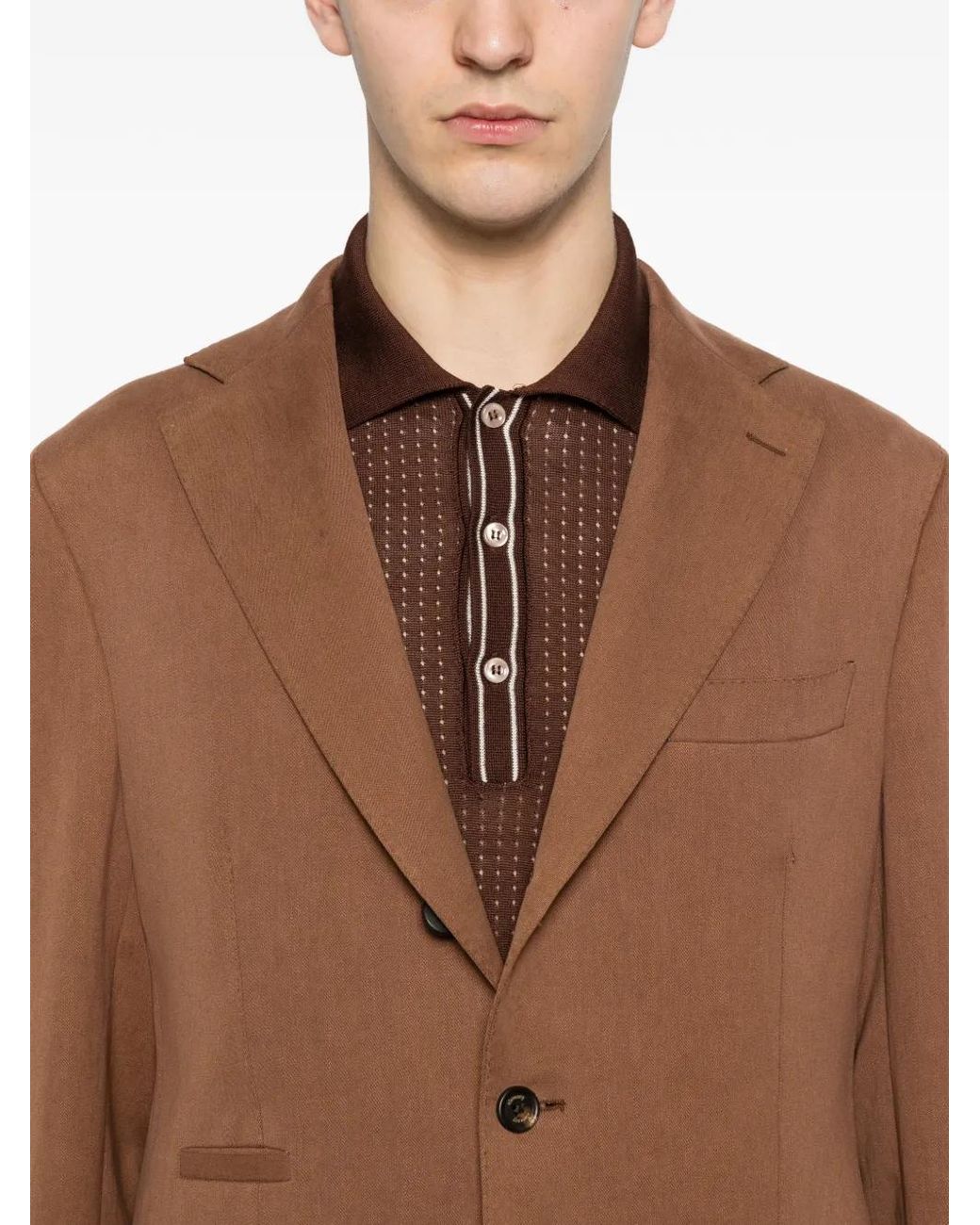 Eleventy Brown Single-Breasted Suit for men