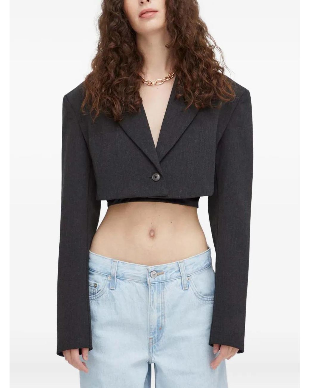 Herskind Blue Buttoned Bolero Top