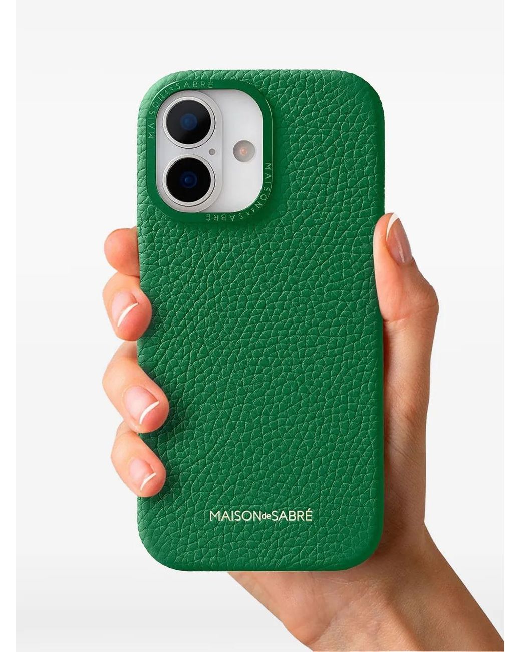 Maison De Sabre Green Leather Iphone 17 Case