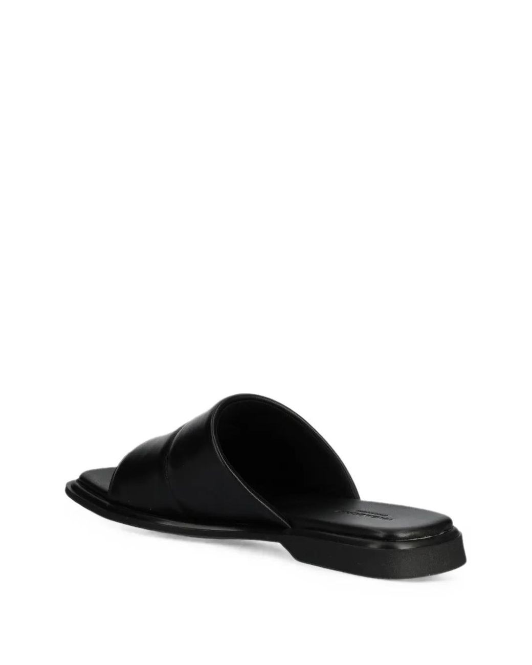 Vagabond Black Padded Square-Toe Sandals