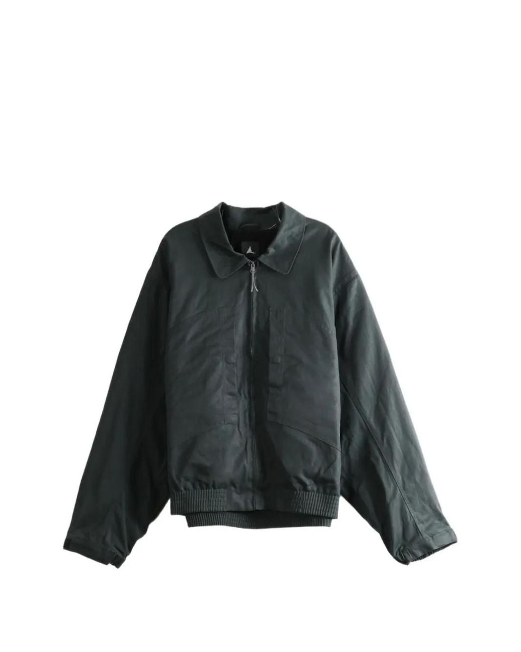 Roa Black Pilot Zip-Up Panelled Jacket for men