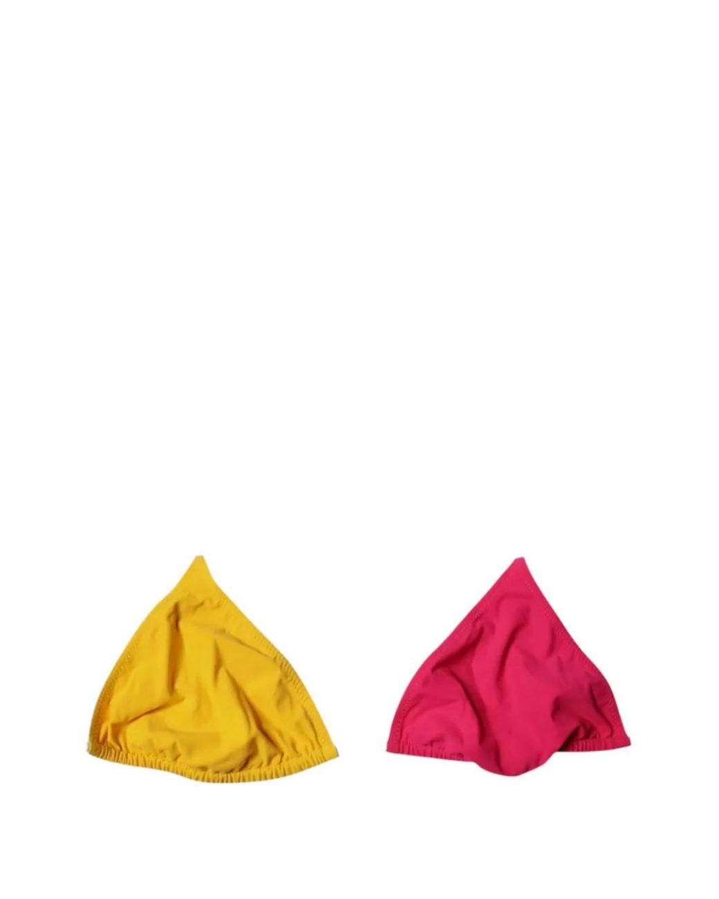 Dolce & Gabbana Yellow Colour-Block Triangle Bikini Top