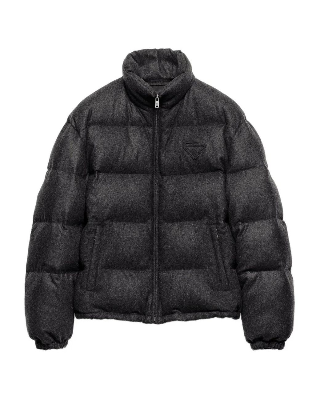 Prada Black Cashmere-Down Puffer Coat for men