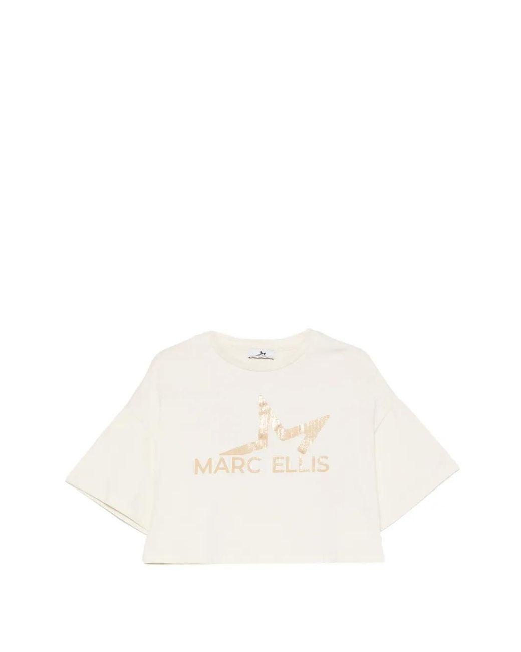 Marc Ellis White Logo-Print T-Shirt