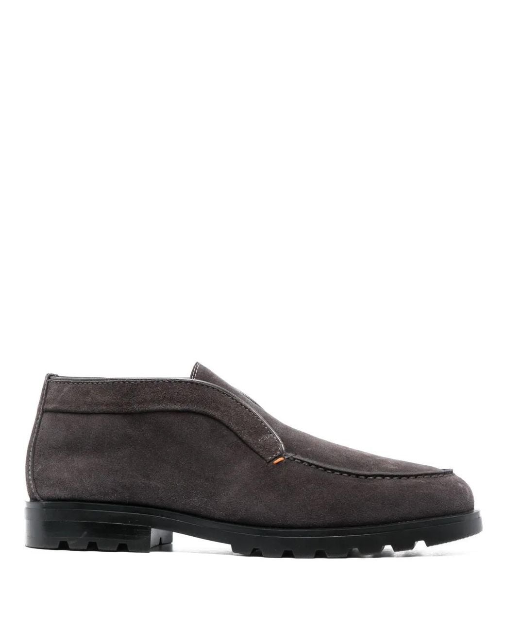 Santoni Brown Suede Desert Boots for men
