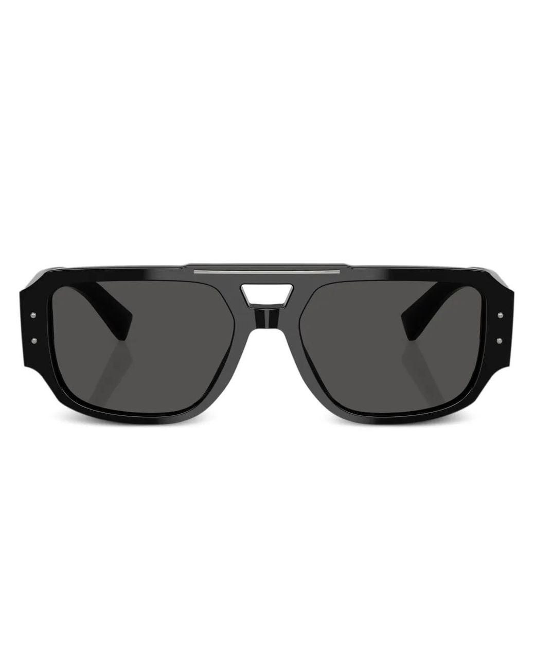 Dolce & Gabbana Black Pilot-Frame Sunglasses