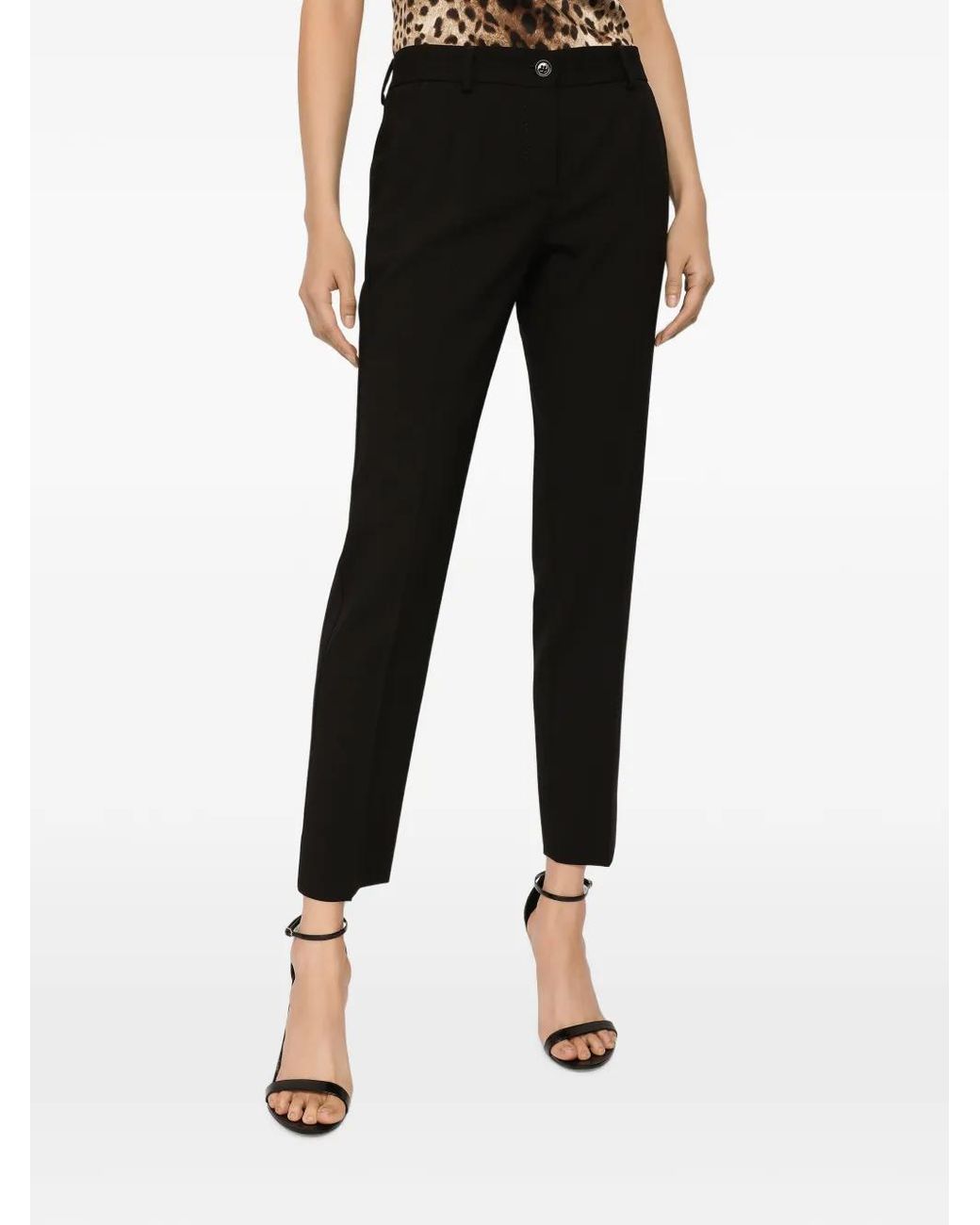 Dolce & Gabbana Blue Slim-Cut Tailored Trousers