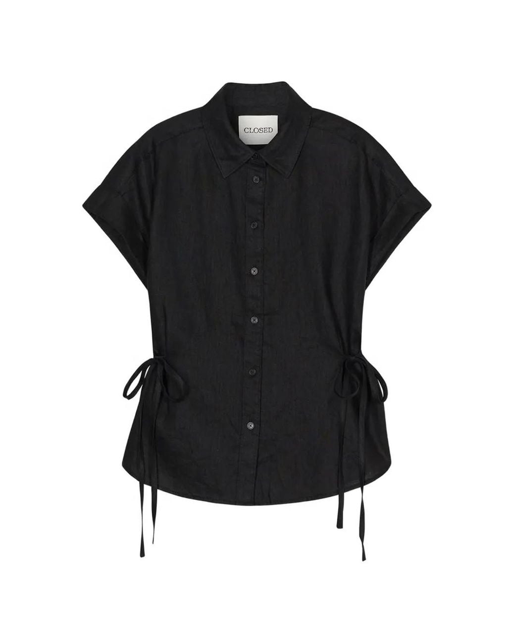 Closed Black Tie Waist Shirt