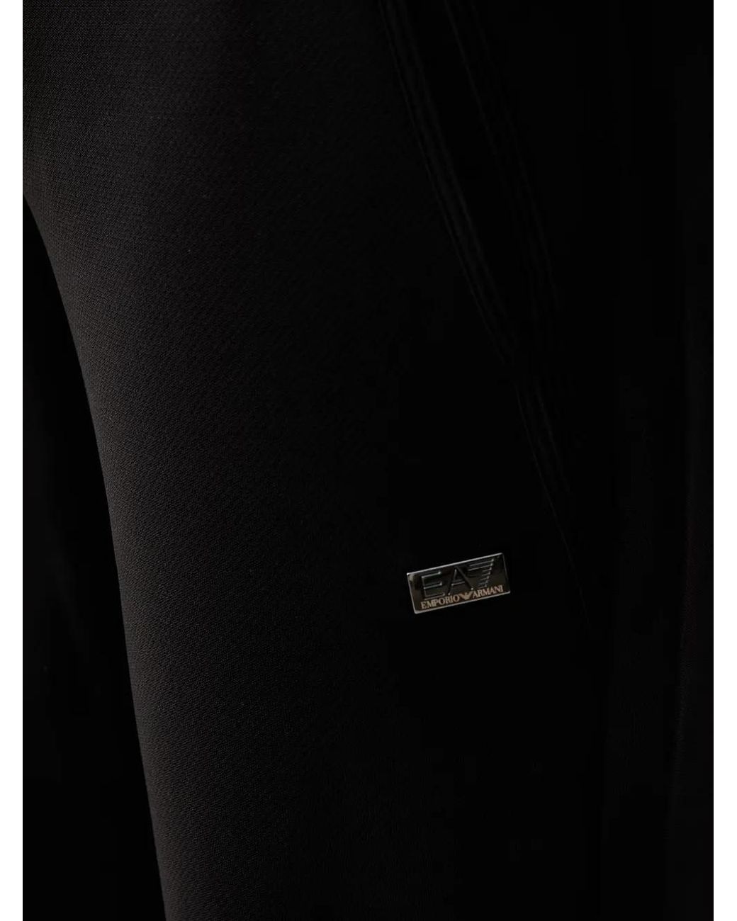 EA7 Black Slim-Fit Lux Identity Trousers for men