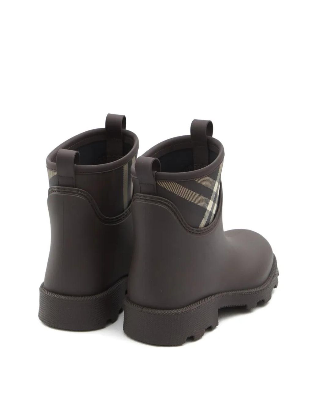 Burberry Black Rubber Marsh Stamp Low Boots