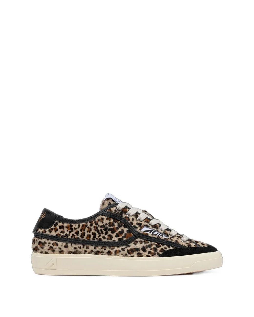 Autry White Leopard-Print Sneakers