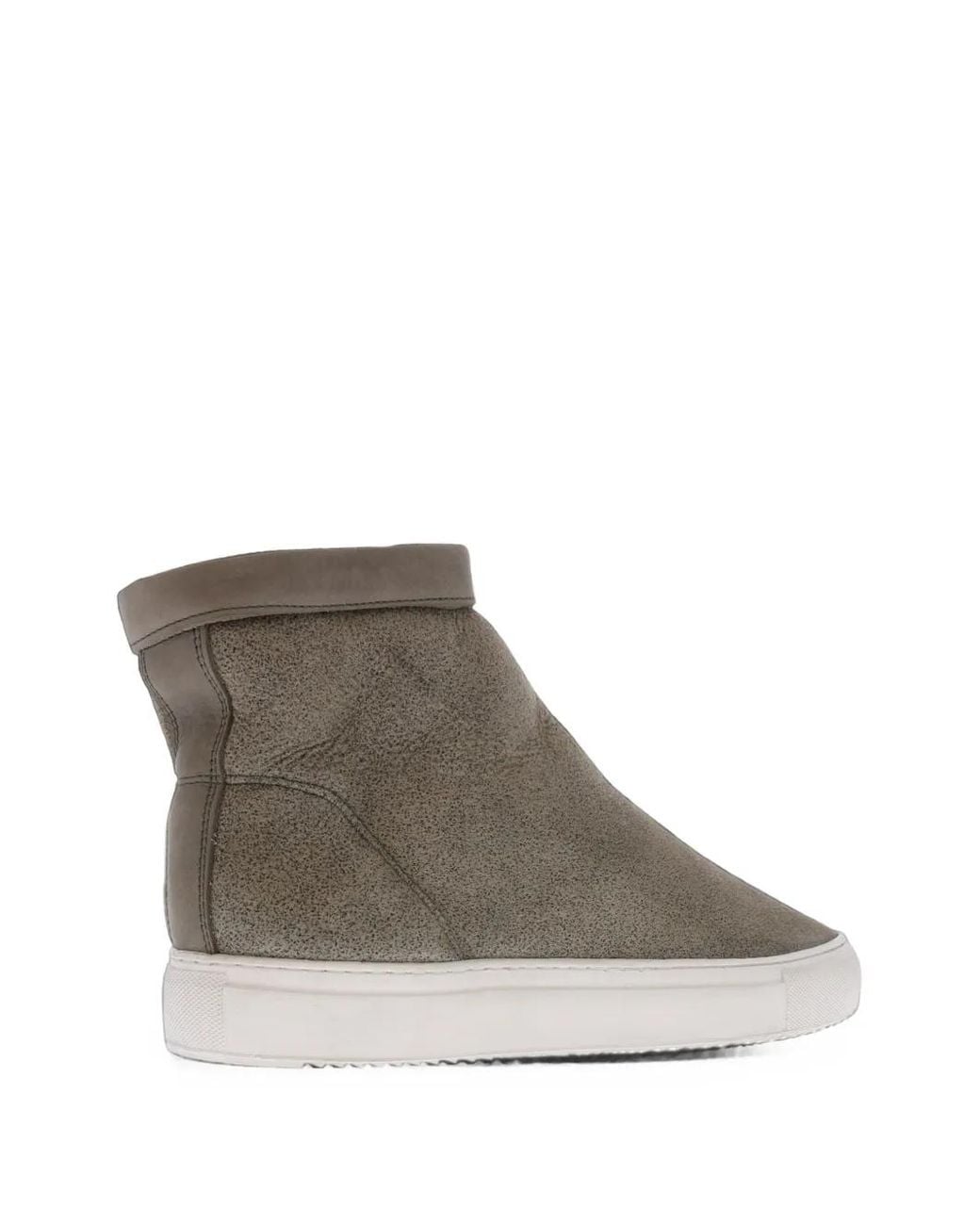 Goosecraft Gray Shearling Side-Zip Boots for men