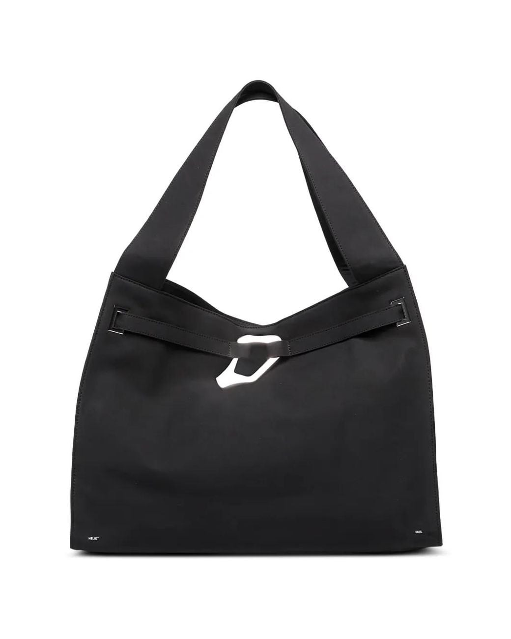 HELIOT EMIL Black Shagya Buckle Shoulder Bag