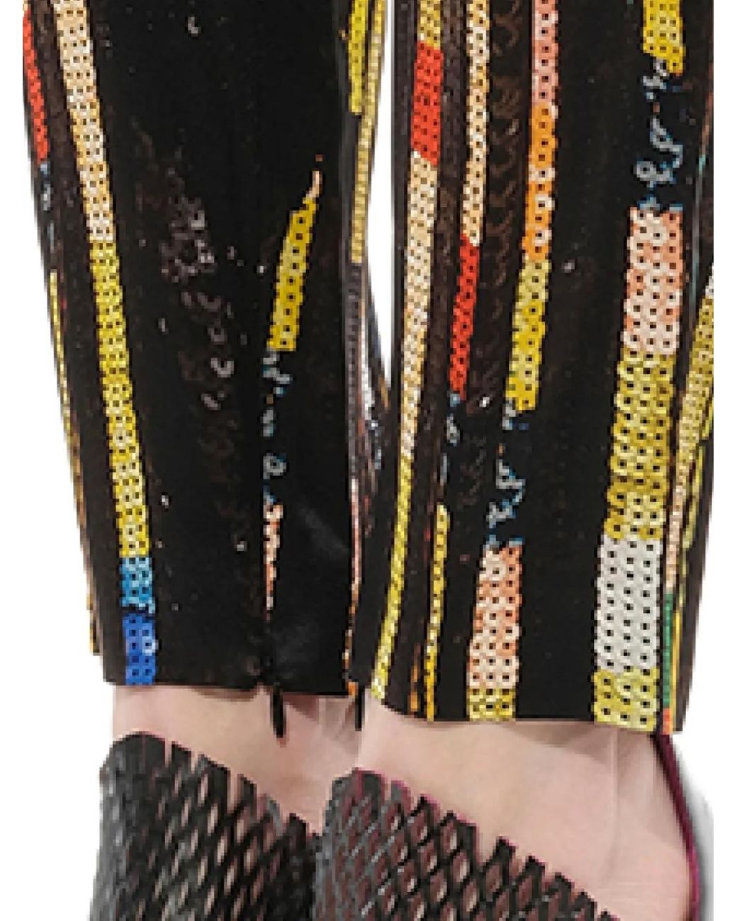 Givenchy Black Sequin-Embellished High-Waisted Trousers