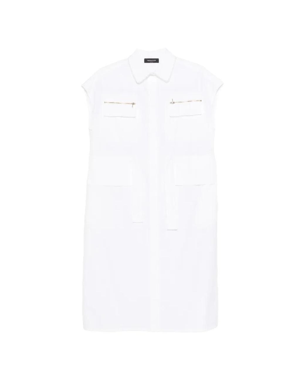 Fabiana Filippi White Zip Pocket Dress