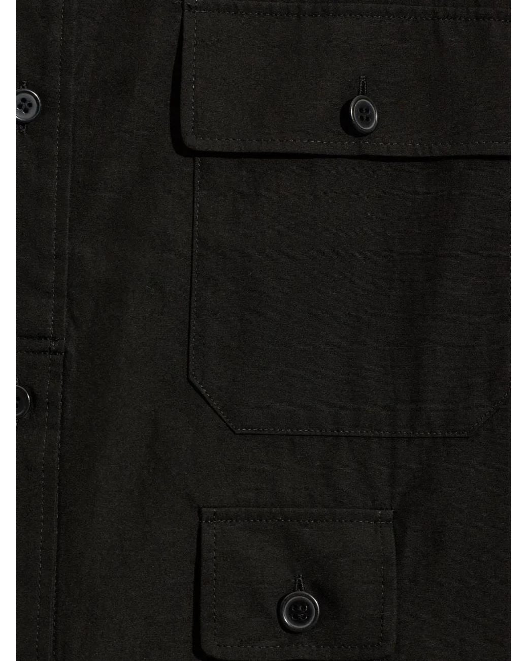 Yohji Yamamoto Black Multi-Pocket Long-Sleeve Shirt for men