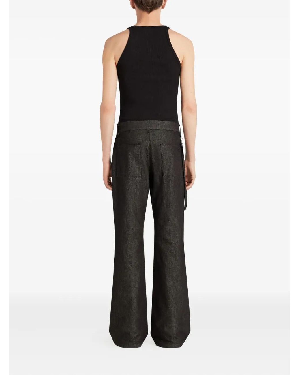 Courreges Black Two-Pocket Bootcut Jeans for men