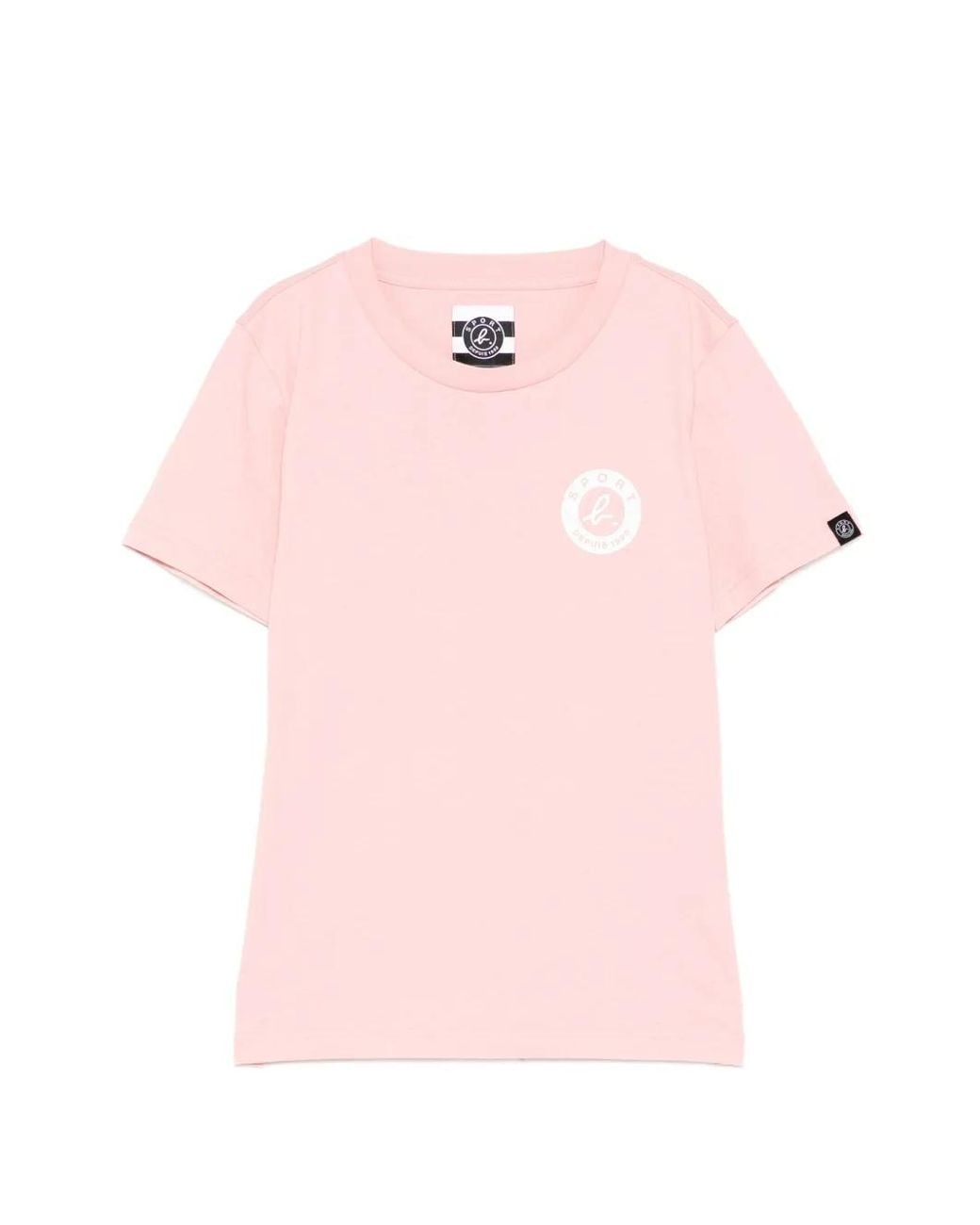 SPORT b. by agnès b. Pink Logo-Print Round Neck T-Shirt