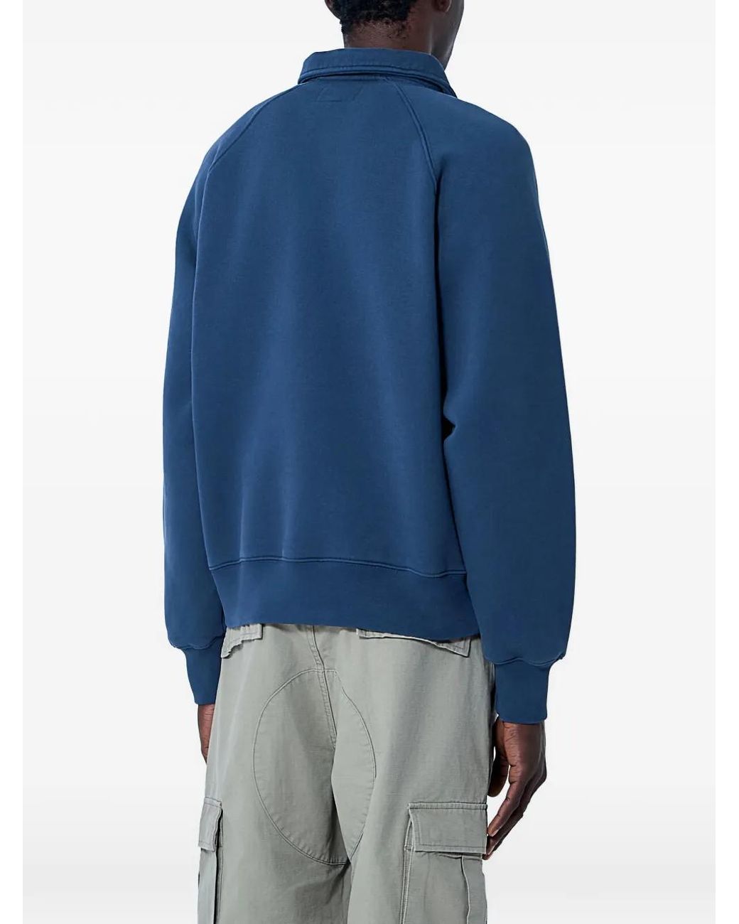 Stussy Blue Zip-Fastening Sweatshirt for men