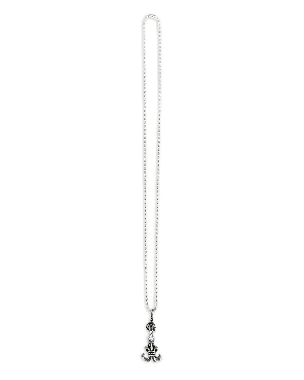 Chrome Hearts White Fleur Ball-Pendant Necklace for men