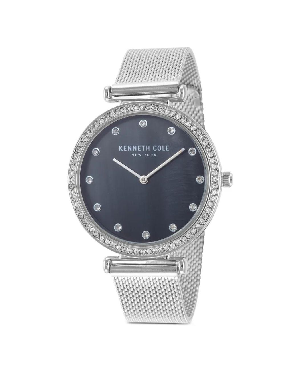 Kenneth Cole Gray Montre À Ornements En Cristal Mm