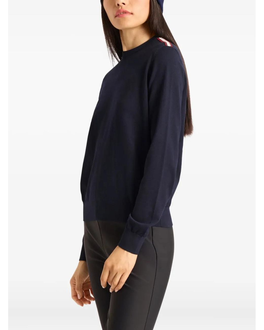 Fusalp Blue Striped-Detail Sweater