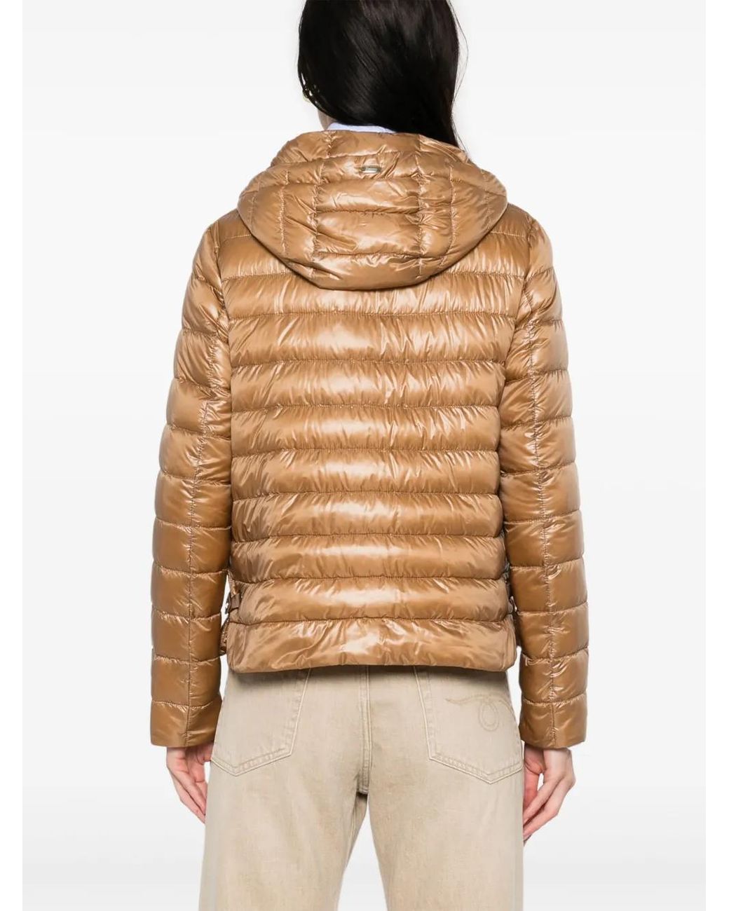 Herno Natural Quilted Hooded Jacket