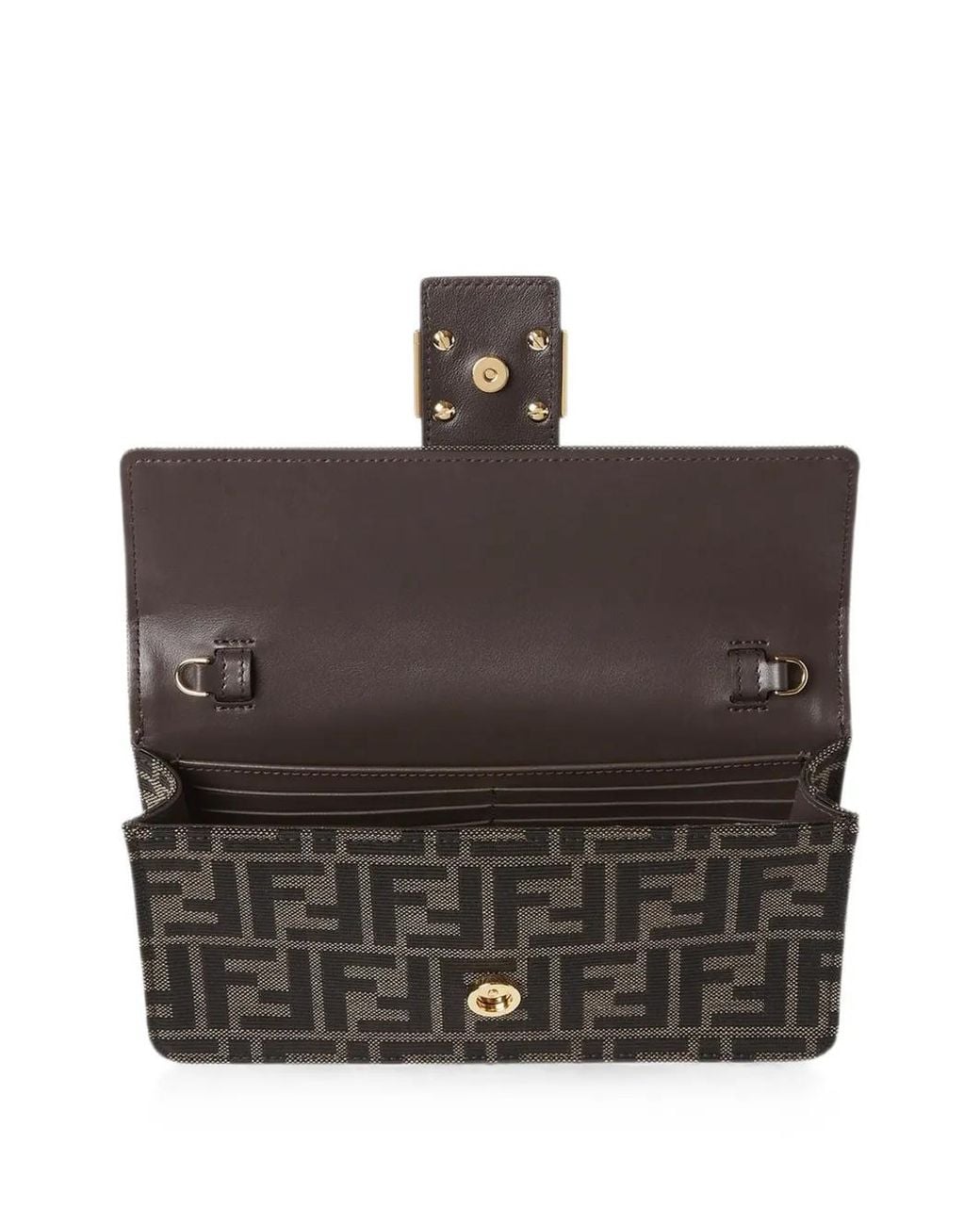 Fendi White Tube Ff-Jacquard Wallet