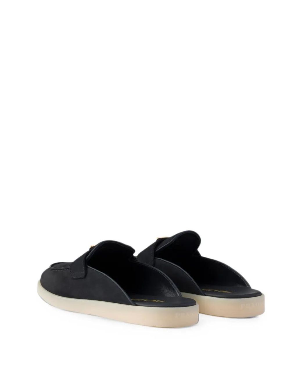 Prada Black Mules En Nubuck