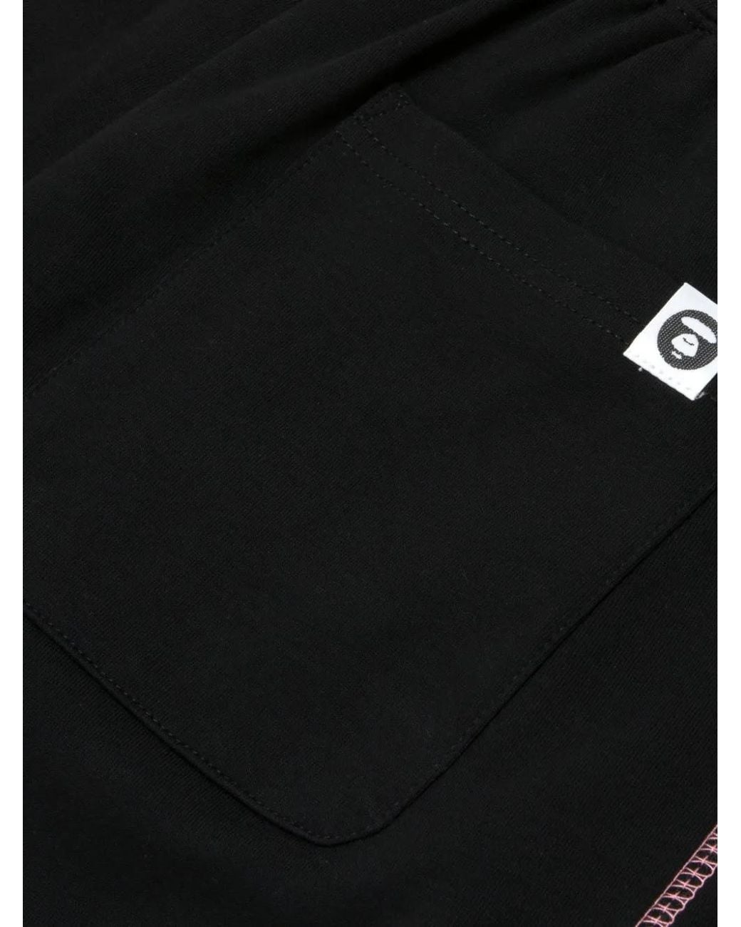 If Printable Aape By A Bathing Ape Moonface Lettering Track Pants in Black | Lyst