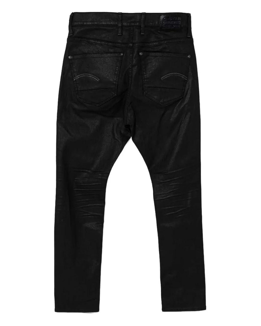 G-Star Revend Waxed-Coated Jeans in Black for Men | Lyst