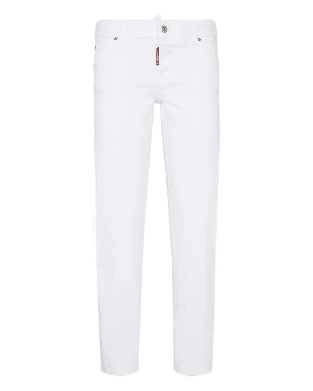 Vaqueros Con Etiqueta Del Logo DSquared² de color White